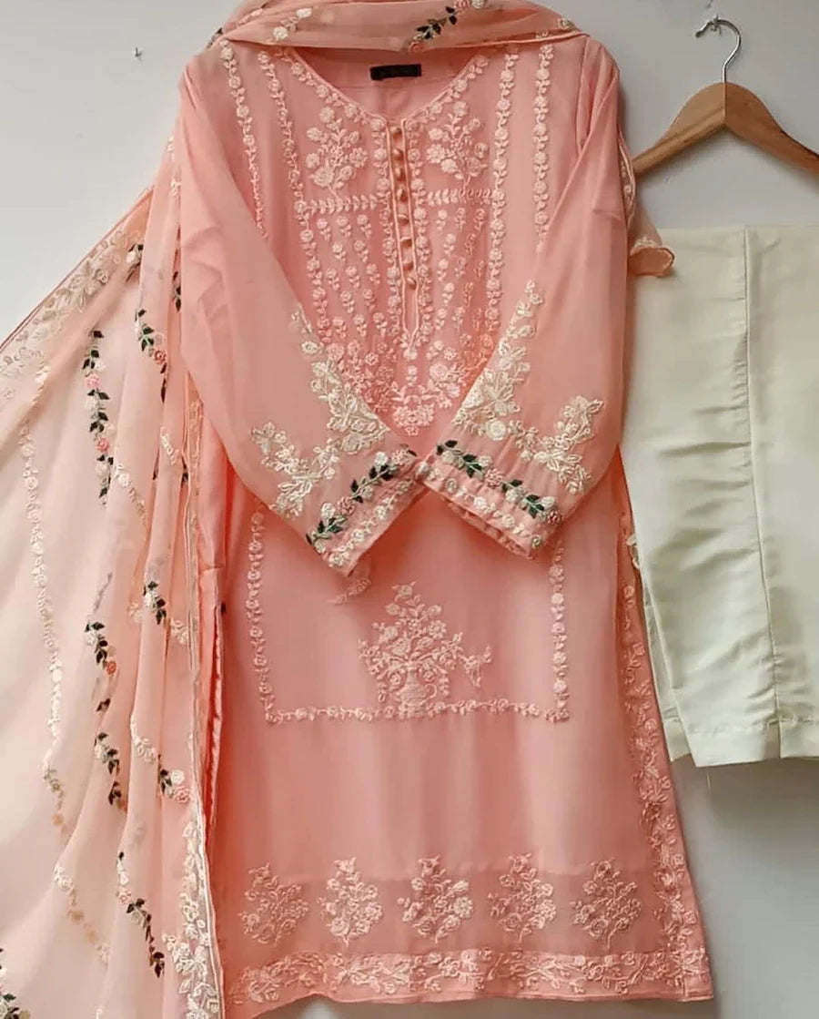 Safina Embriodery Three Piece