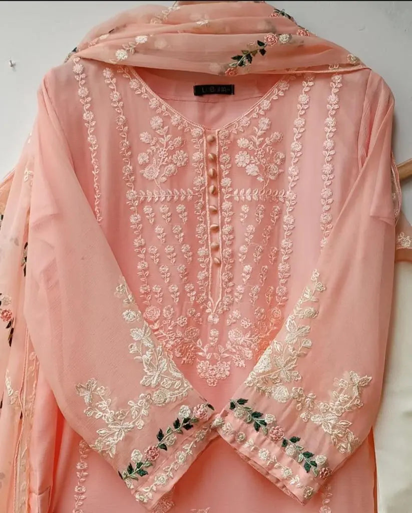Safina Embriodery Three Piece