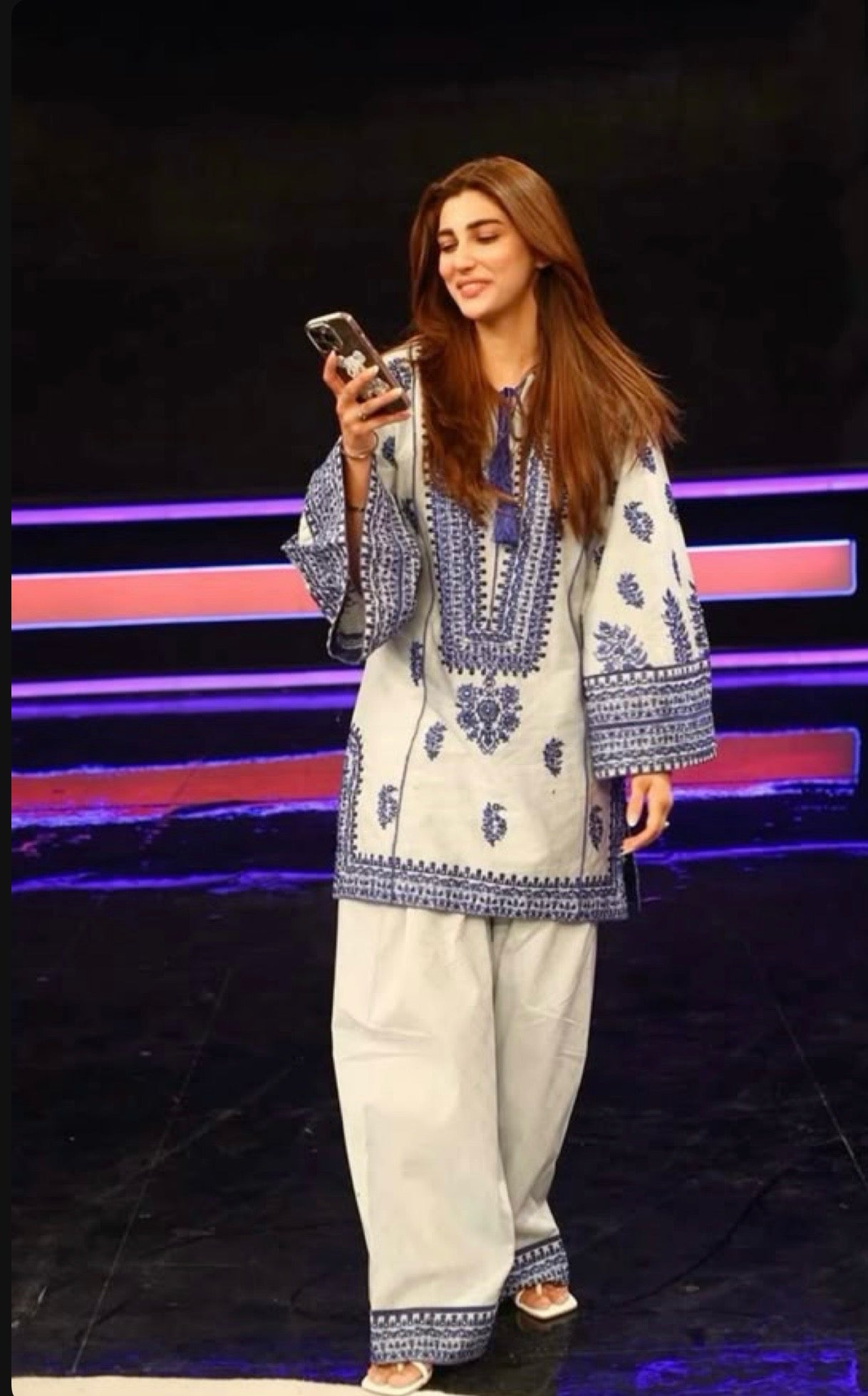 Jugnu Blue Stitched Dress