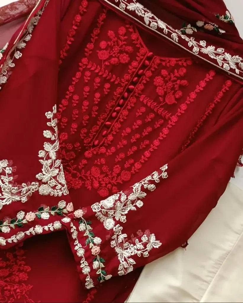 Safina Embriodery Three Piece