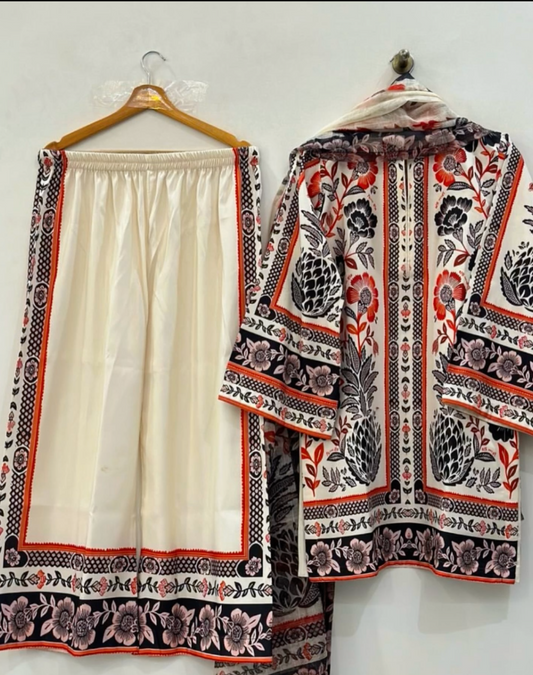 Rukhsar Printed Three Piece